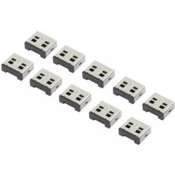 Blokátor USB portu Renkforce rf-USBBlocker-02 balenie 10 ks, strieborná