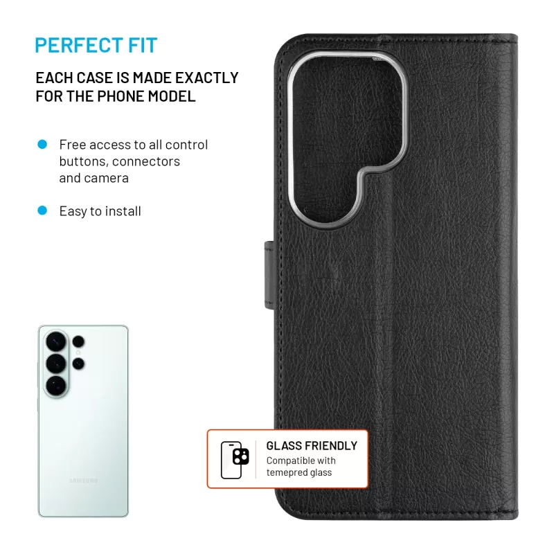 Fixed Opus | Book Case | Samsung | Galaxy S26 Ultra | Syntetická koža | Čierna