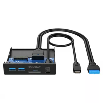 Graugear USB-HUB+čítačka kariet Multi Front Panel, Type-C USB retail (G-MP01CR)