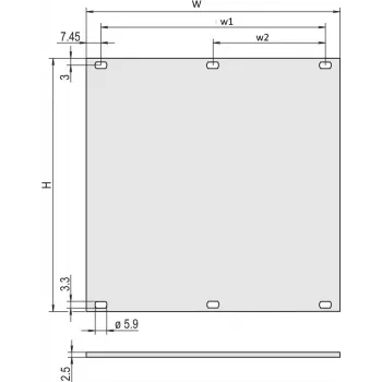 SCHROFF PART.FRONT PANEL 4U 84HP AN/CR - príslušenstvo do racku (30847465)