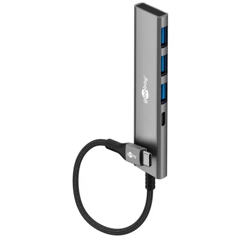 Goobay Slim 4-portový USB hub USB-C na/USB-A 5 Gbit/s - -Plug> 1x (76562)
