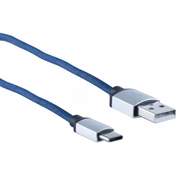 USB kábel ShiverPeaks BS14-50030 2m USB A USB C modrý