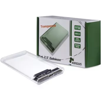 Puzdro na HDD Argus GD-25000, USB 3.0, transparentné