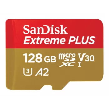 Western Digital Extreme Plus Microsdxc 128GB+SD adaptér 200MB/S 90MB/S A2 C10 V3 (SDSQXBD-128G-GN6MA)