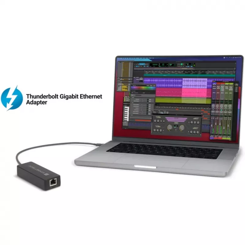 Sonnet Thunderbolt AVB Gigabit Ethernet adaptér pre Mac, čierny