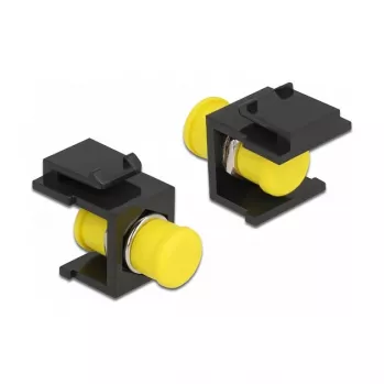 Keystone modul DELOCK 86851, plochý FC konektor samec, čierny, 16,5×24×21,8 mm