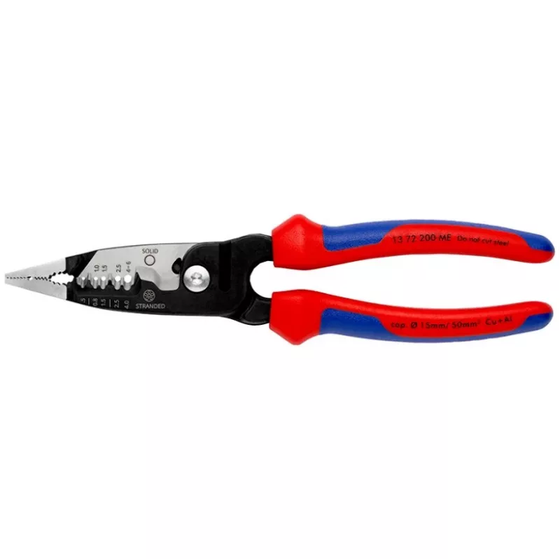 Knipex 13 72 200 ME odizolovacie kliešte čierna, modrá, červená, nehrdzavejúca oceľ