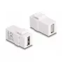 DeLOCK Keystone modul USB 2.0 A konektor samica na USB 2.0 A konektor samica biely