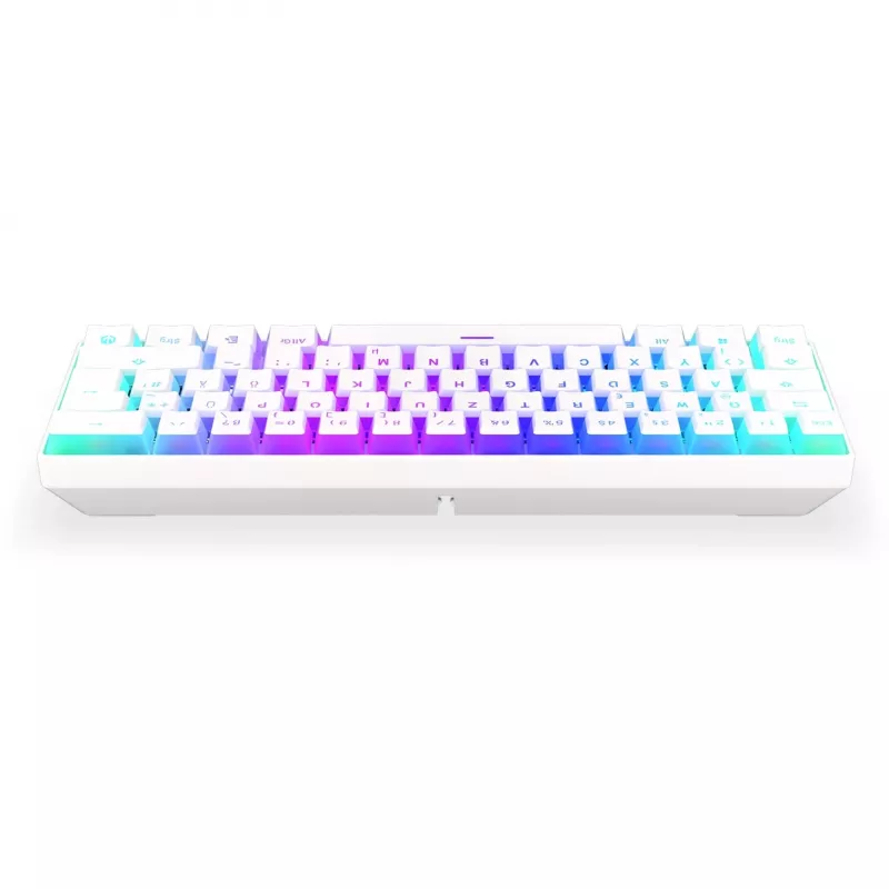 Thock Compact Wireless Pudding Onyx White, herná klávesnica biela, DE-layout, Kailh Box Red