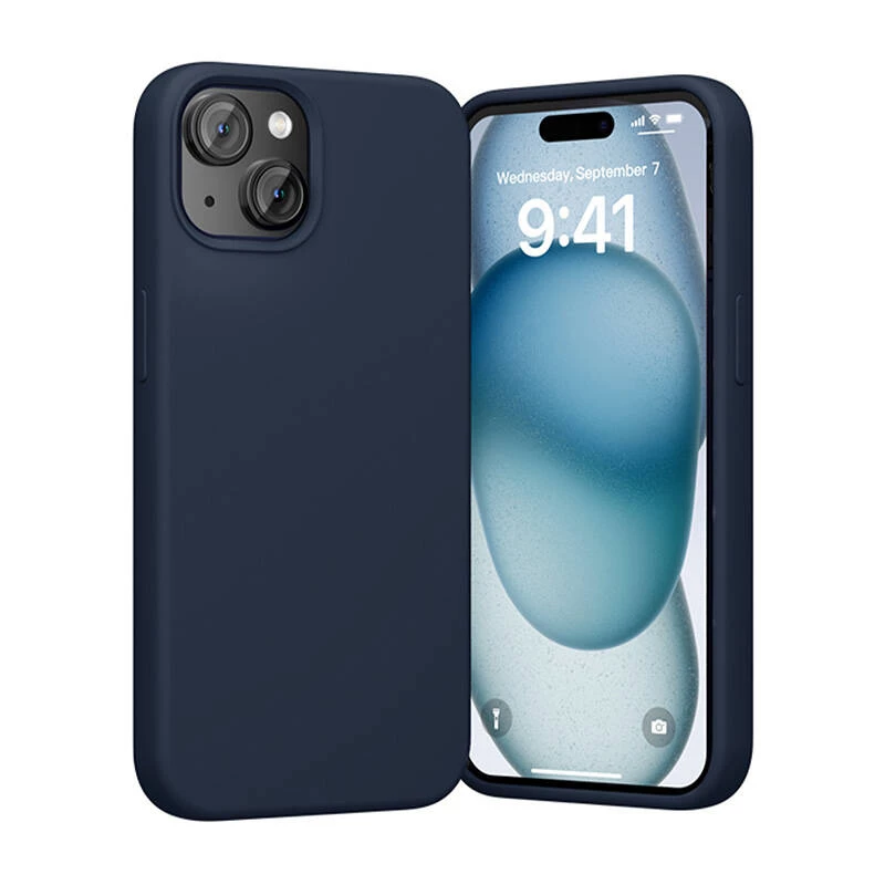 Silikónové puzdro Vention KUFL0-20 pre iPhone 15 Plus, modré – mäkké ochranné puzdro, tenký strih