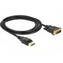DeLOCK - video kábel - Single Link - DisplayPort (M) na DVI-D (M) - DisplayPort 1,2a - 2,0m - pasívny - čierny (85313)