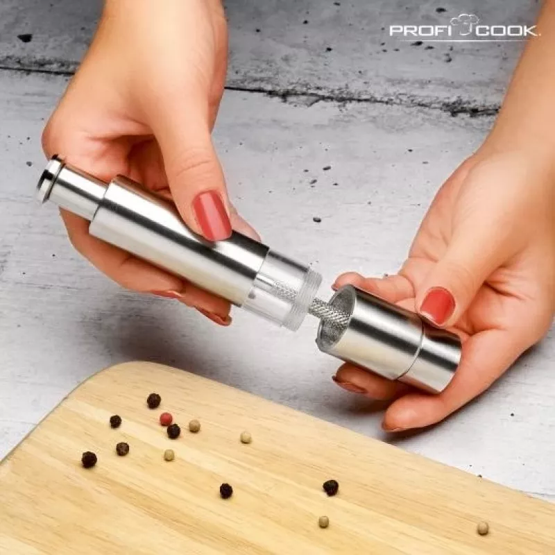 ProfiCook PC-PSM 1160 sada mlynčekov na soľ a korenie nehrdzavejúca oceľ, transparentná