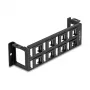 Patch panel DeLOCK 86517 čierny kov plast montáž na stenu