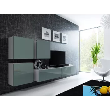 Cama Square skriňa VIGO 50/50/30 biela/sivá lesk