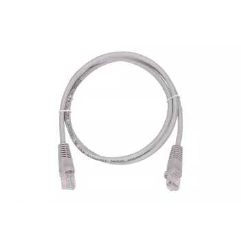 LAN patch kábel Extralink Cat5e UTP 1 m, RJ-45 na RJ-45, sivý