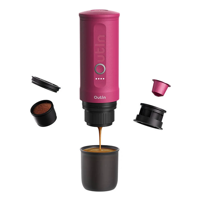 OutIn Nano prenosný espresso kávovar, Crimson Red
