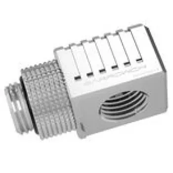 Barrow 90° adaptér G1/4 samica na G1/4 samica, model FBFTWT90-V2 S, strieborný, otočná prípojka pre kvapalinové chladenie