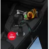 Auto nabíjačka Unitek P1400A s USB-C a USB-A, 38W, Quick Charge 3.0, vstup 12–24V, čierna