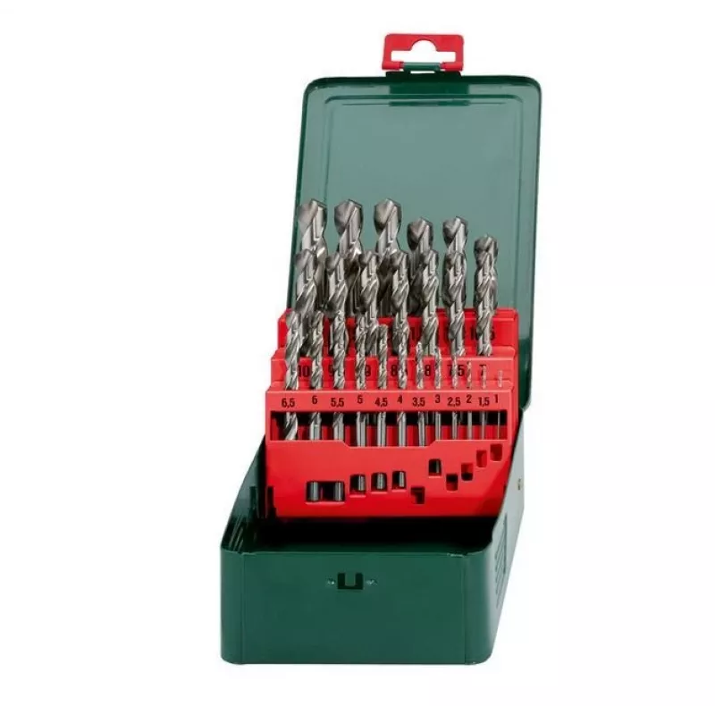Metabo sada špirálových vrtákov HSS do kovu, 25 ks, 1-13 mm, DIN 338 (627154000)