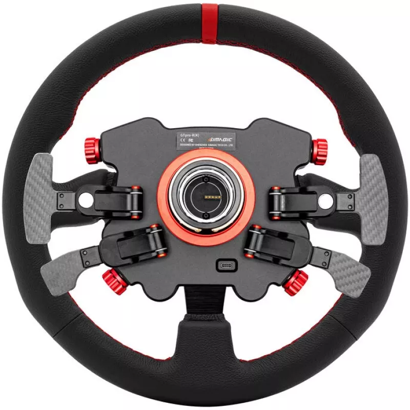 Simagic náboj/knob volantu GT1 Pro (GTPRO-R K koža) — kožený poťah, kompatibilný s GT1 sériou