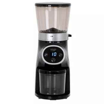 Profesionálny kávomlynček, oceľový mlynček, 31 stupňov nastavenia mletia, Café 90g/m, Adler, AD4450, 300, čierny