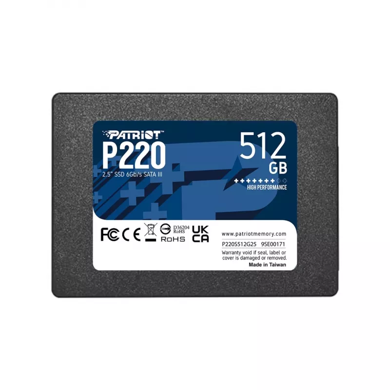 Patriot Memory P220 SSD disk 512 GB, 2,5″, SATA III (P220S512G25)