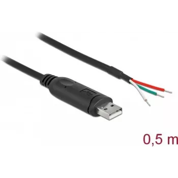Adaptérový kábel USB 2.0 Type-A na sériový RS-232 DeLOCK 63497