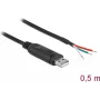 Adaptérový kábel USB 2.0 Type-A na sériový RS-232 DeLOCK 63497