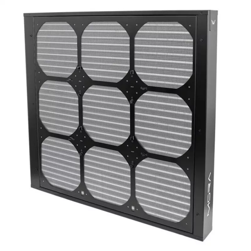 Radiátor Watercool MO-RA IV 600 čierny — podporuje 120 mm ventilátory