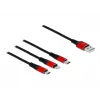 Delock 3-in-1 nabíjací kábel - 30 cm