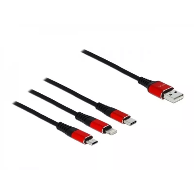 Delock 3-in-1 nabíjací kábel - 30 cm