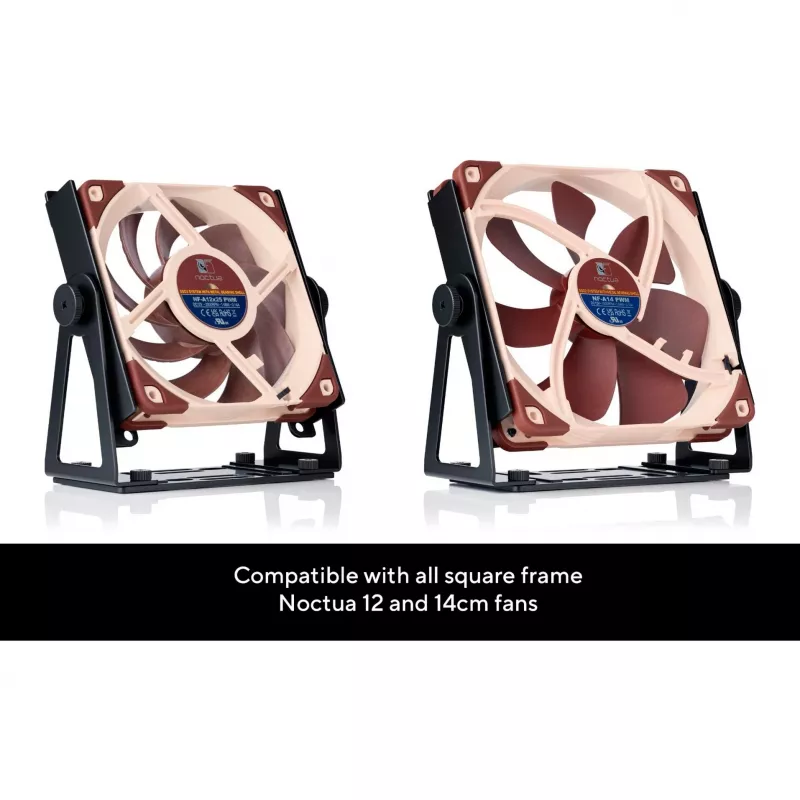 Noctua NV-FM1 univerzálny otočný držiak ventilátora, čierny