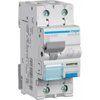 Hager RCBO vypínač 1P+N 10kA C-25A 30mA ADA575D (ADA575D)