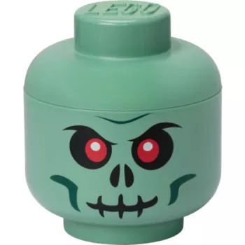 Úložná krabica Room Copenhagen LEGO hlava Skeleton malá, zelená/čierna