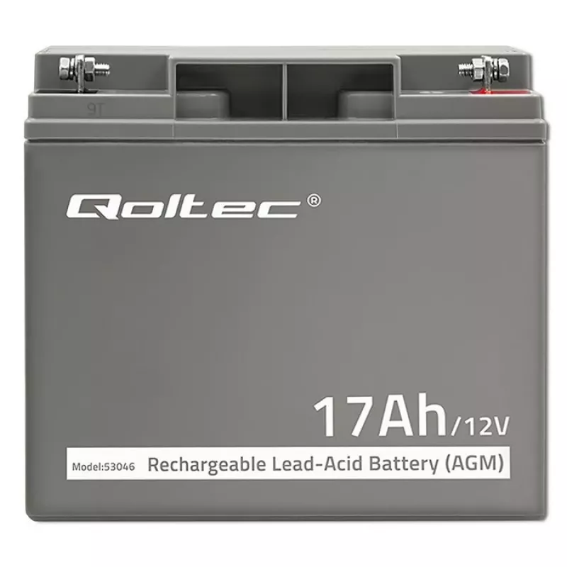 Qoltec 53046 AGM batéria 12 V 17 Ah, max. 255 A