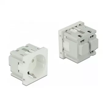 DeLock 81320 zásuvka Schuko Easy 45, 45 x 45 mm, 10 ks