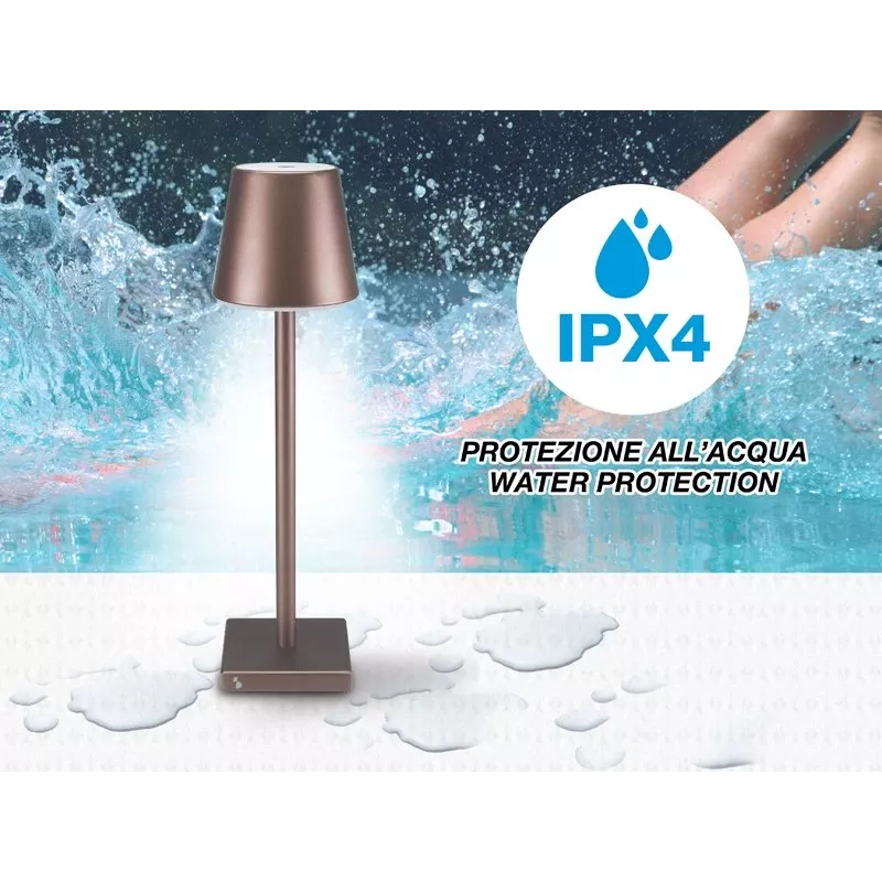 Nabíjateľná stolová lampa Beper P201UTP103, dotykový vypínač, 2 W