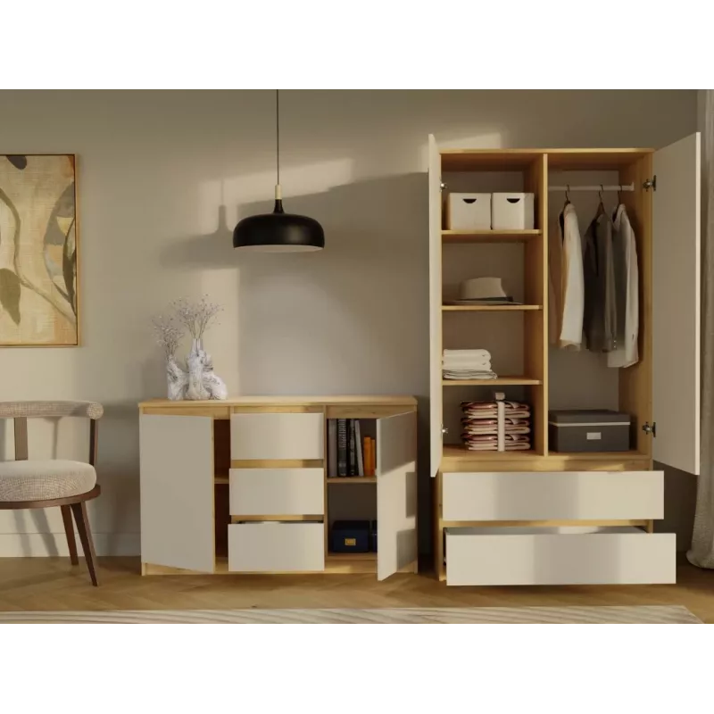 MALWA SS-90 šatník Artisan dub/kasmír