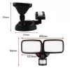 LED nástenné svietidlo MACLEAN MCE524 s PIR detektorom pohybu, model MCE524 B