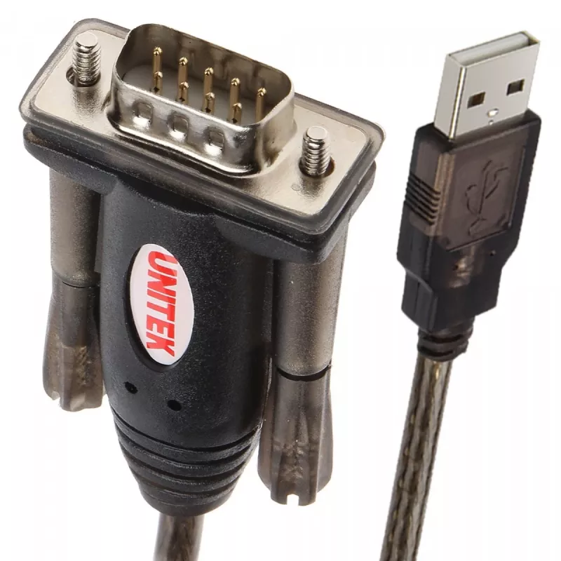 UNITEK Y-105A sériový kábel čierny 1,5 m USB Type-A DB-9