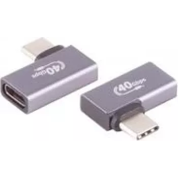 ShiverPeaks BS13-60001 adaptér USB4 USB-C samec na USB-C samica, uhlový 90° vľavo/vpravo