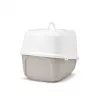 Zakryté mačacie WC Savic Nestor Jumbo, plast, 66,5×48,5×46,5 cm, kávová/biela