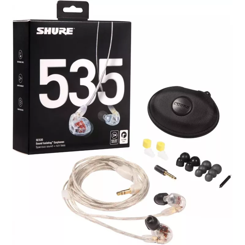Shure SE535 Headset káblový in-ear stage/studio transparentný