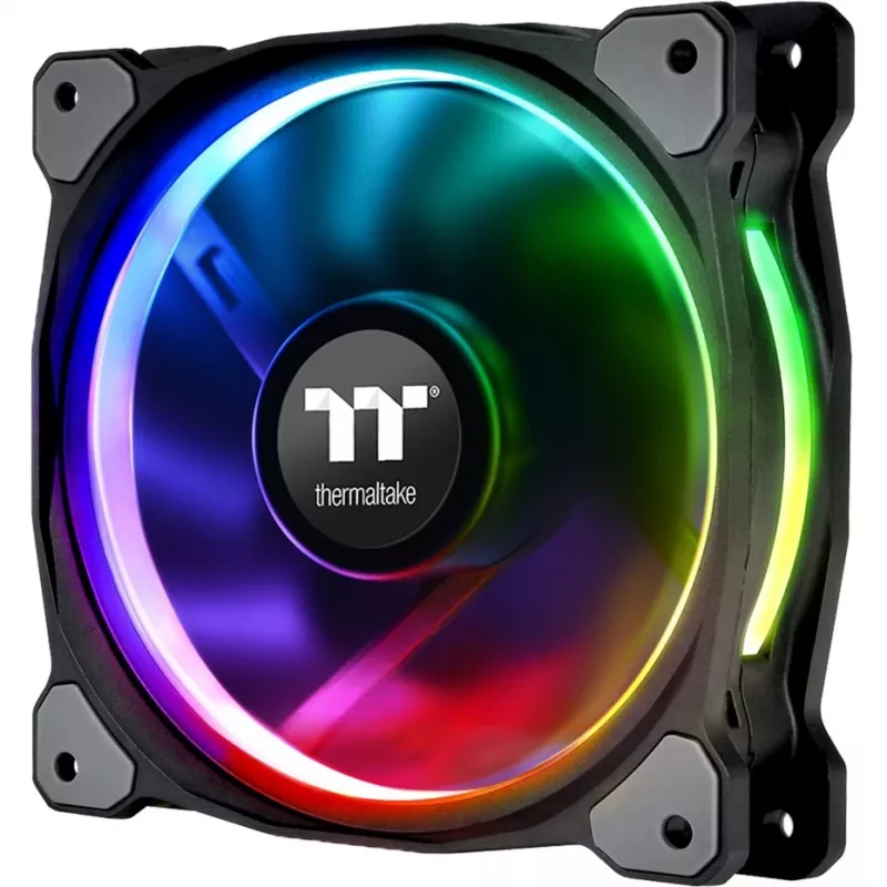 Ventilátor chladiča Thermaltake Riing Plus 14 LED RGB TT Premium Edition CL-F056-PL14SW-A, 140 mm, balenie 3 ks s ovládačom, čierny
