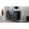 Cama komoda VIVA 150 čierna/čierna lesklá + biela