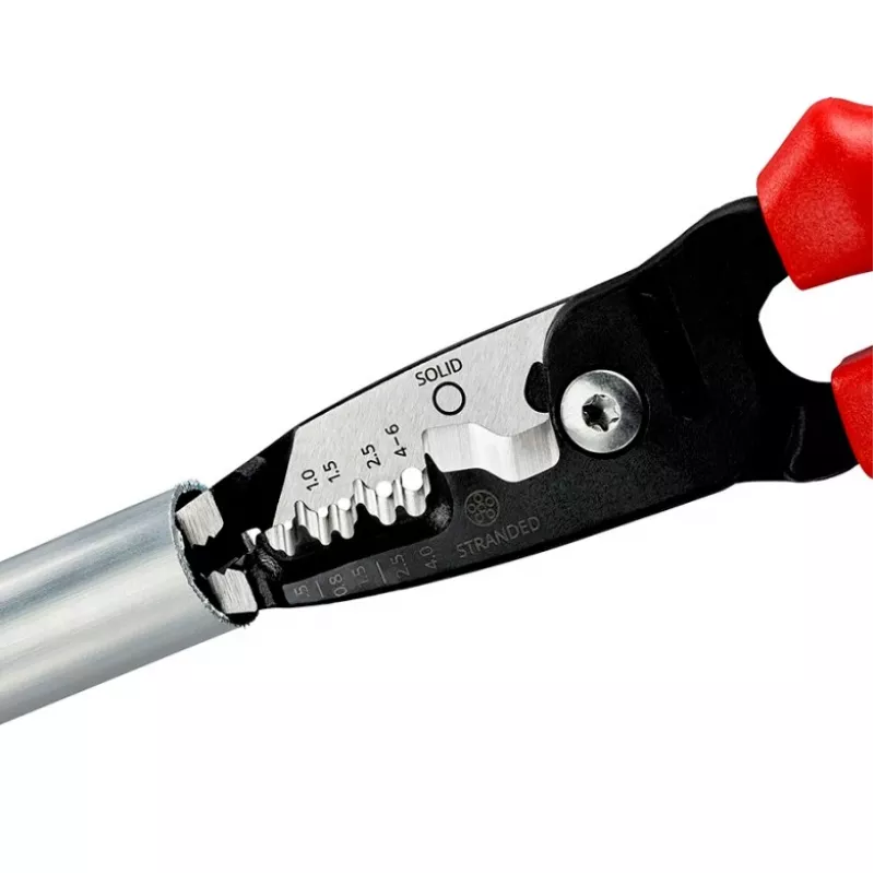 Knipex 13 72 200 ME odizolovacie kliešte čierna, modrá, červená, nehrdzavejúca oceľ
