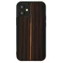 Ochranné puzdro Man and Wood pre iPhone 12 mini – ebenové drevo čierna