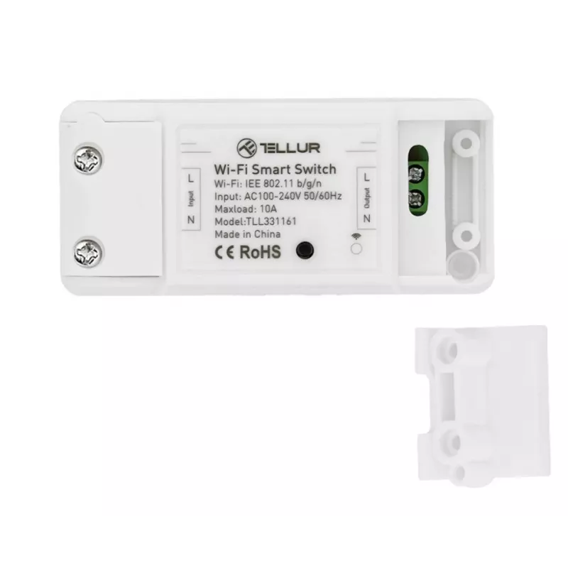 Inline WiFi Switch Tellur TLL331161 2200W — smart in-line relé pre lampy a zariadenia