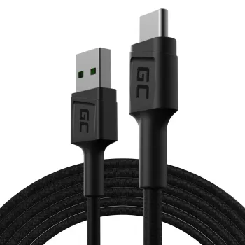 USB kábel Green Cell KABGC19 USB 2.0 2m USB A USB C čierny