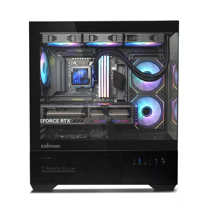 PC skriňa CHRONIX V2 Mid Tower ARGB ventilátory x3 čierna